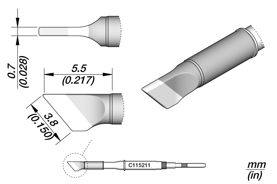 C115211 - Blade Cartridge 3.5 x 0.7 HT